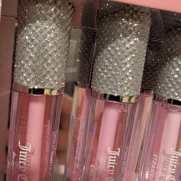 Juicy Couture 4-Piece Lip Gloss Set – Berry, Cherry, Strawberry, Peach NWT - Picture 4 of 5